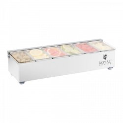 Pojemnik barmański na dodatki do drinków - stal nierdzewna - 6 x 0,4 l ROYAL CATERING 10012793 RCCBSP 6