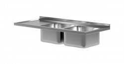 Blat z dwoma zlewami 2400 x 600 x 40 mm POLGAST BL-202246 BL-202246