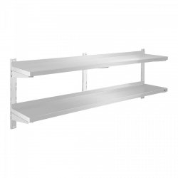 Półka wisząca nierdzewna Royal Catering RCWR-160.2 podwójna 160cm ROYAL CATERING 10010362 RCWR-160.2