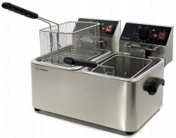 Profesjonalna frytownica elektryczna 2x4l 5kW 60-190C HURAKAN HKN-FT44N