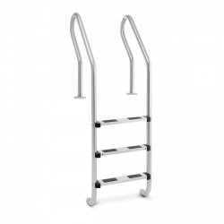 Drabinka do basenu - 3 stopnie - stal nierdzewna - 1600 mm UNIPRODO 10250269 UNI_POOL_LADDER_1600