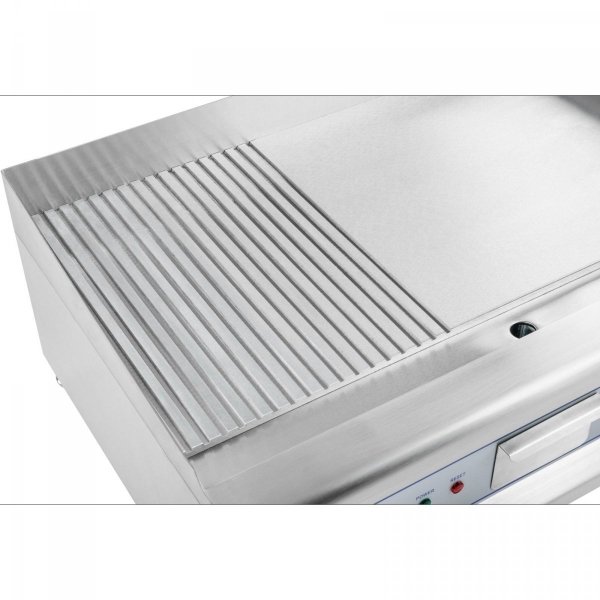 Płyta grillowa - 75 cm - ryflowana - 2 x 3200 W ROYAL CATERING 10010064 RCG 75G
