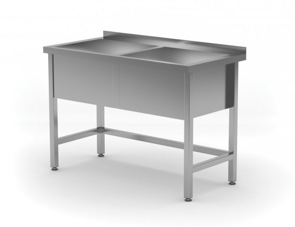 Stół z basenem dwukomorowym - wysokość komory h = 300 mm 1400 x 600 x 850/300 mm POLGAST 206146/3 206146/3