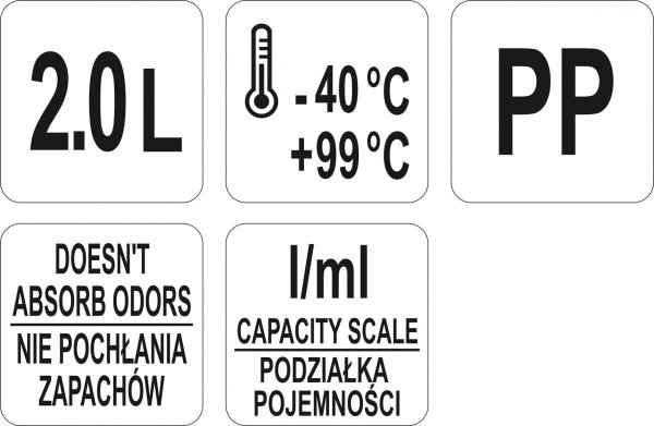 DZBANEK Z MIARKĄ 2000ML YATO YG-07286 YG-07286