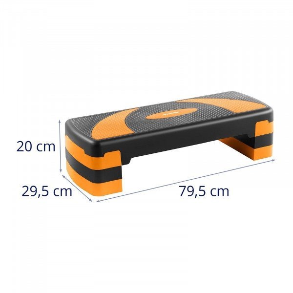 Step do ćwiczeń - regulowana wysokość - 100 kg - czarno-pomarańczowy GYMREX 10230222 GR-MG119