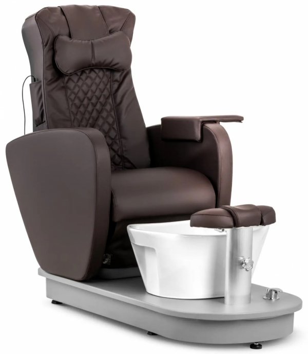 Fotel do pedicure elektryczny - brodzik na stopy - 3 stopnie masażu - 120 W - 200 kg - brązowy Physa 10040858 PHYSA BOGOTA BROWN