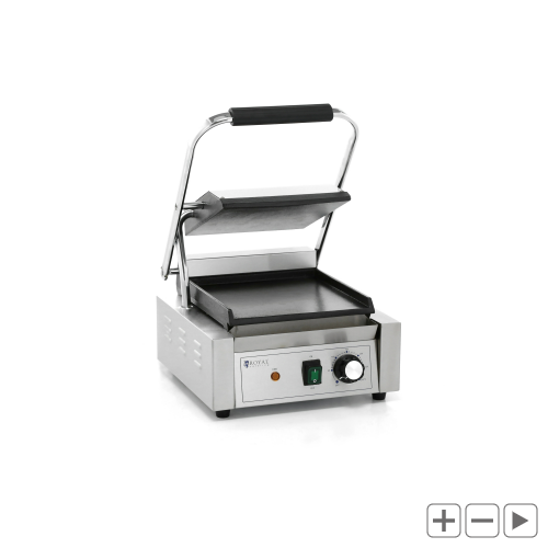 Grill kontaktowy - płyty gładkie - Royal Catering - 1800 W ROYAL CATERING 10011997 RCPKG-1800-S