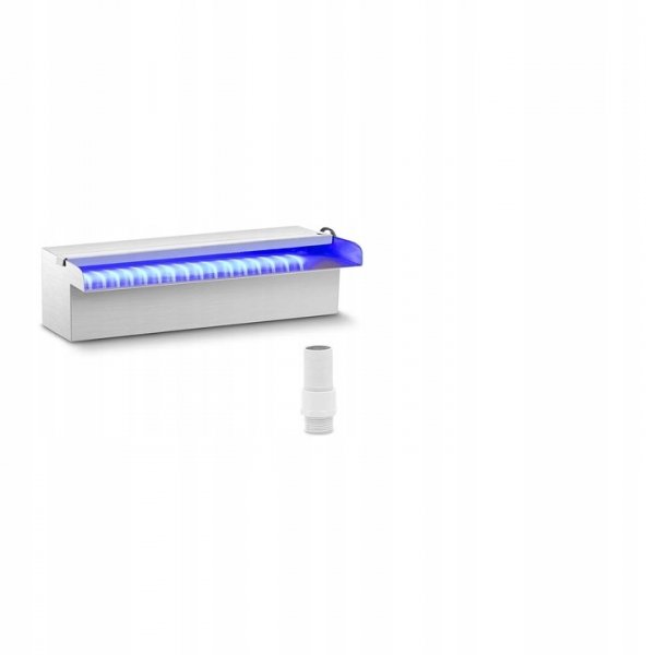 Wylewka wodospadowa - 30 cm - oświetlenie LED - niebieski/biały - otwarta wylewka Uniprodo 10250619 UNI_WATER_25