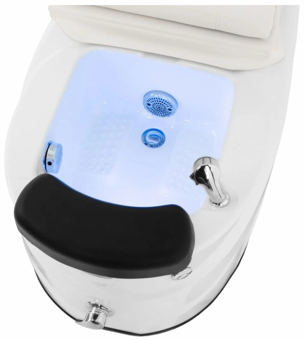 Fotel do pedicure elektryczny - brodzik na stopy - 105 W - 150 kg - biały - funkcja masażu Physa 10040727 PHY_PSC_01