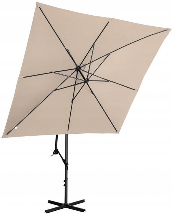 Parasol ogrodowy wiszący 250x250cm UNIPRODO 10250524 UNI_UMBRELLA_SQ250CR_N