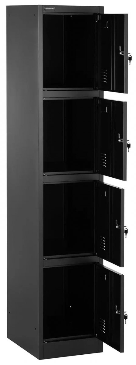 Szafa metalowa skrytkowa - 4 szafki z półkami - zamykana - 80 kg Fromm Starck 10260395 STAR_MCAB_49