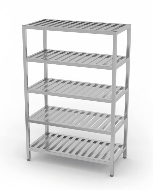 Regał magazynowy, 5 półek gretingowych 1000 x 700 x 1800 mm POLGAST 355107 355107