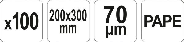 WORKI DO PAKOWAREK KOMOROWYCH 200*300 70UM PAPE, 100SZT YATO YG-09332 YG-09332 