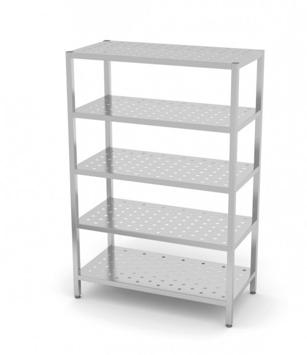 Regał magazynowy z półkami przestawnymi, 5 półek perforowanych 1000 x 500 x 1800 mm POLGAST 357105 357105