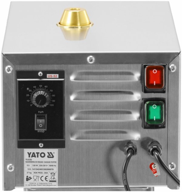 NADZIEWARKA DO KIEŁBAS 15L ELEKTRYCZNA STAL NIERDZEWNA YG-03382 5906083109058