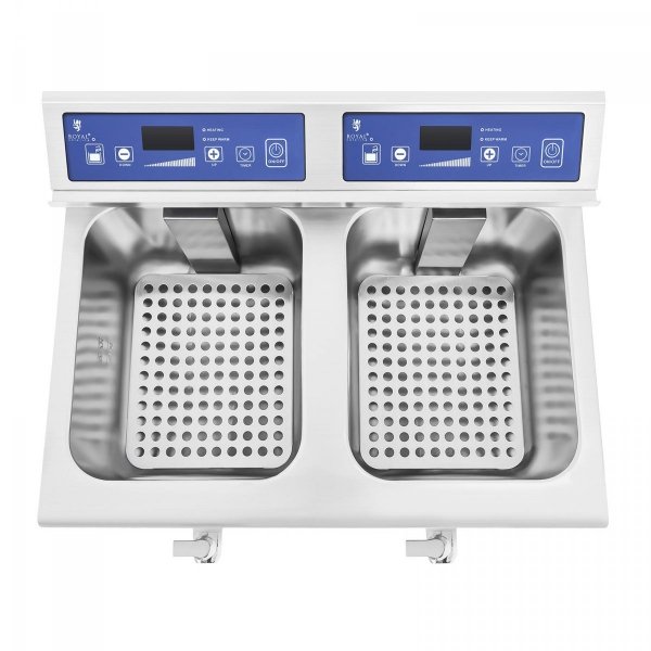 Frytownica indukcyjna - 2 x 10 litrów - 60-190°C ROYAL CATERING 10010343 RCIF-10DB