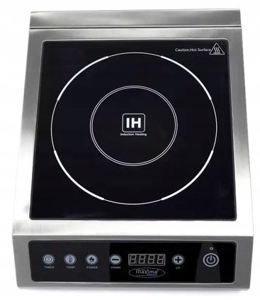 Kuchenka Indukcyjna Płyta Grzejna Profesjonalna Elektryczna 3500W 1 palnik 12-24cm MAXIMA 09371040 5905317012485