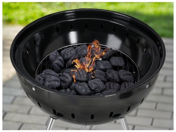 GRILL WĘGLOWY OKRĄGŁY 54CM CZARNY YATO YG-20300