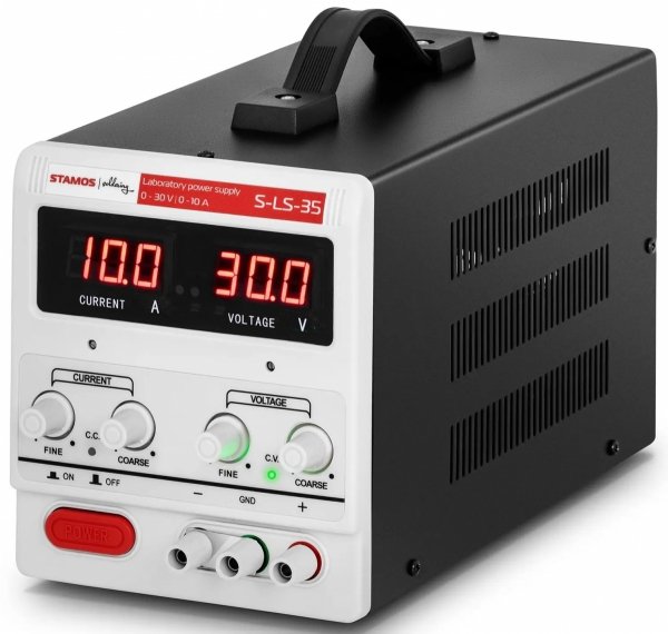 Zasilacz laboratoryjny - 0-30 V - 0-10 A DC - LED STAMOS 10021065  S-LS-35