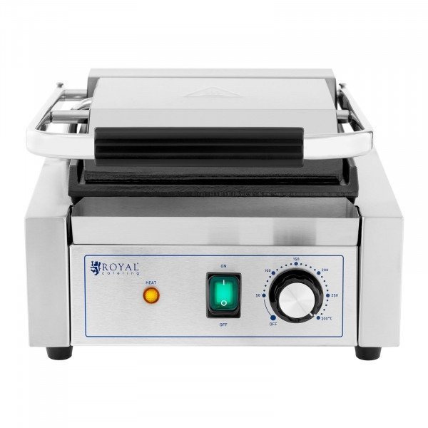 Grill kontaktowy - płyty gładkie - Royal Catering - 1800 W ROYAL CATERING 10011997 RCPKG-1800-S