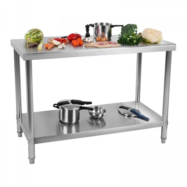 Stół roboczy ze stali nierdzewnej - 120 x 60 cm  ROYAL CATERING 10011093 RCAT-120/60-NW