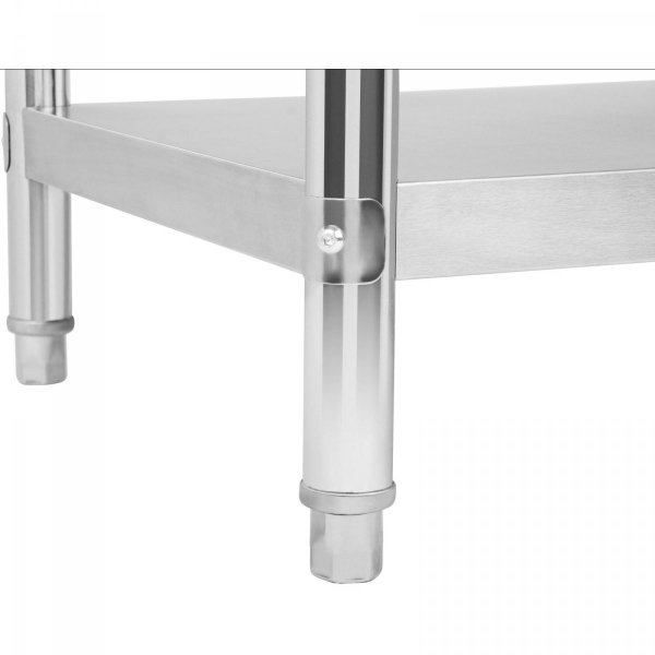 Stół roboczy - 180 x 60 cm - stal nierdzewna - rant ROYAL CATERING 10010499 RCAT-180/60-S