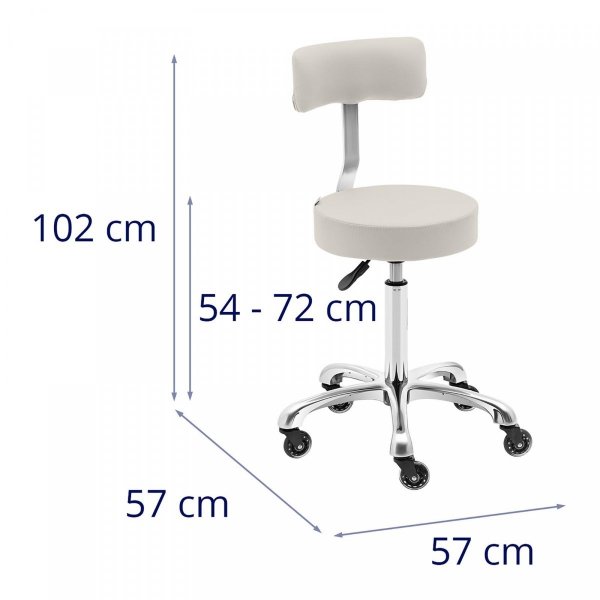 Krzesło kosmetyczne 540-720mm beżowe PHYSA 10040611 WELLS BEIGE