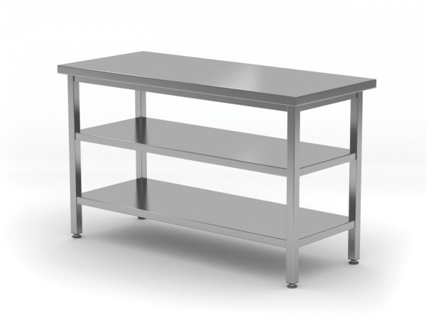 Stół centralny z dwiema półkami 1900 x 800 x 850 mm POLGAST 112198/2 112198/2