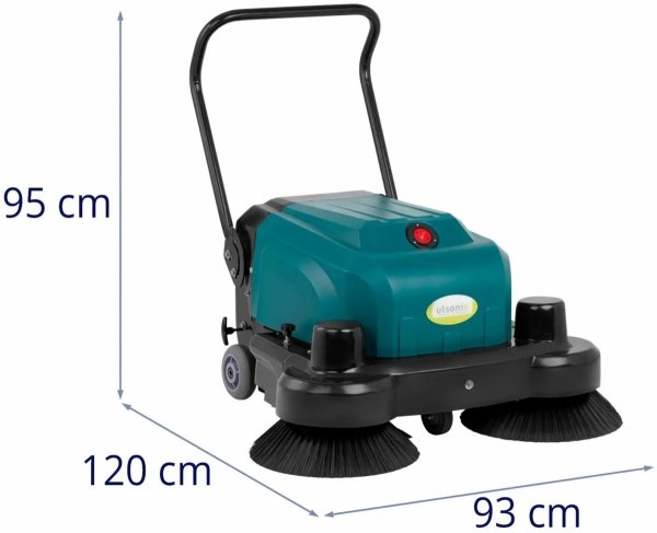 Zamiatarka z odkurzaczem - akumulatorowa - 4800 m²/h - szerokość szczotki 52 cm ULSONIX ULX-12100S 10050457 4062859231932