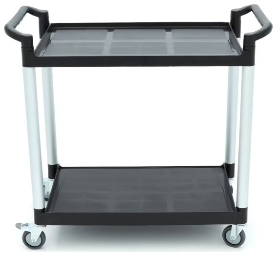 Stal nierdzewna Wózek do Serwowania - 2 Plastikowe Półki - 103 x 50,5 cm Maxima 09507004 8720783972470