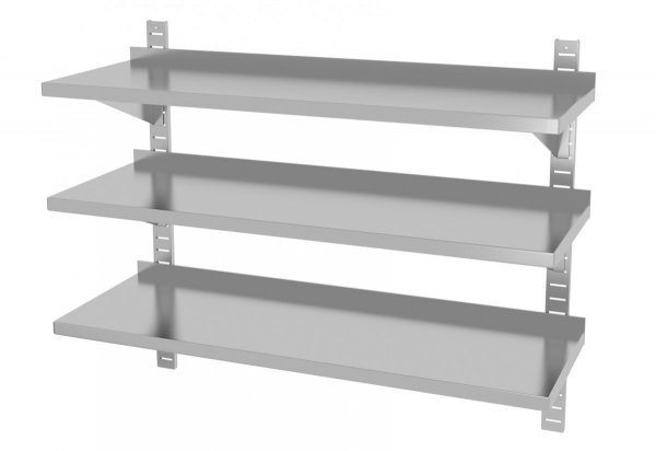 Półka wisząca przestawna, potrójna 1000 x 300 x 875 mm POLGAST 385103 385103