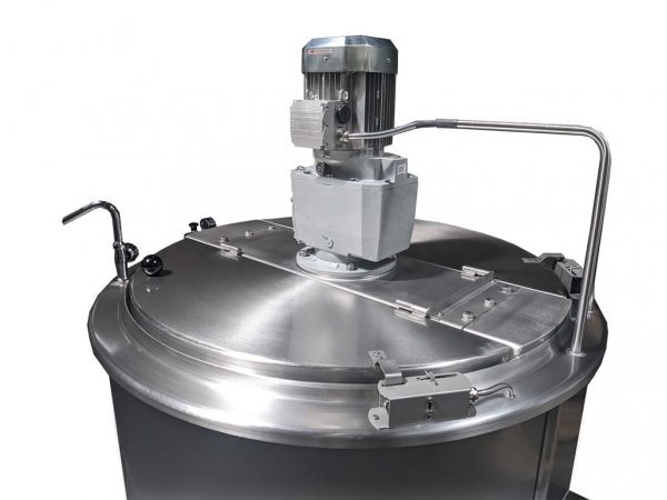 Kocioł warzelny parowy z grzaniem pośrednim | opcja mieszadła | 500 l | maks. zużycie pary ~170 kg/h | 1290x1240x1180 mm | RQK-501NR