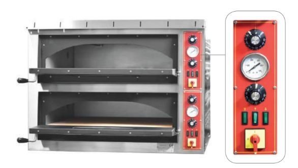 PIEC DO PIZZY 2-KOMOROWY 400V INVEST HORECA G-ML44 G-ML44
