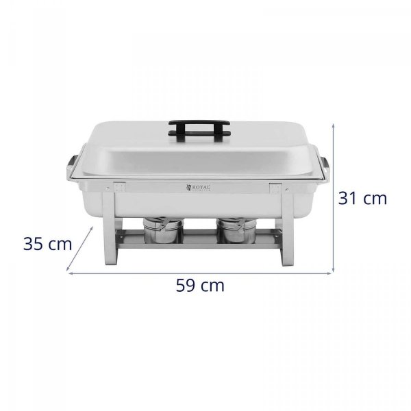 Podgrzewacze do potraw - 2 szt. - 2 x 8 l - z pojemnikami GN ROYAL CATERING 10012836 RCCD_RT20_2X9L