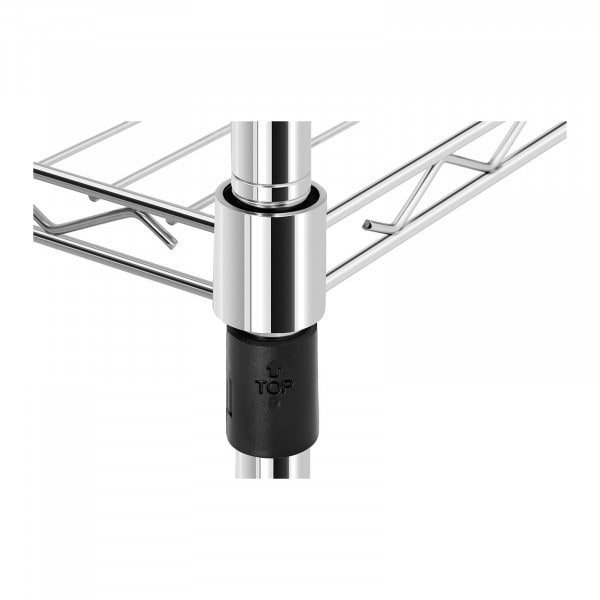 Regał metalowy - 60 x 45 x 186 cm - 50 kg - 4 kółka - Royal Catering ROYAL CATERING 10012532 RCMR-1800P50