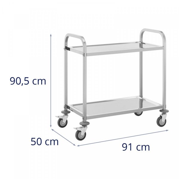 Wózek kelnerski - 2 półki - 95 x 50 cm - 72 kg ROYAL CATERING 10012729 RCSW-106