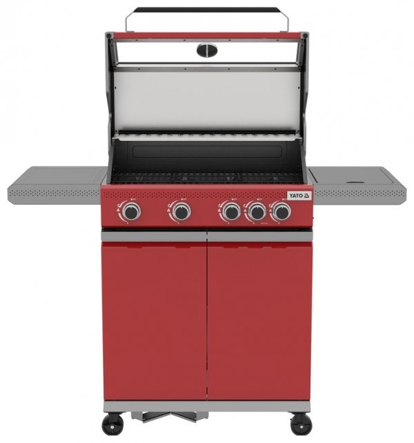GRILL GAZOWY ITAMI 4+1, 14,5KW, CZERWONY Yato YG-20034