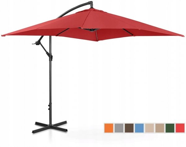 Parasol ogrodowy wiszący 250x250cm UNIPRODO 10250554 UNI_UMBRELLA_SQ250BO_N