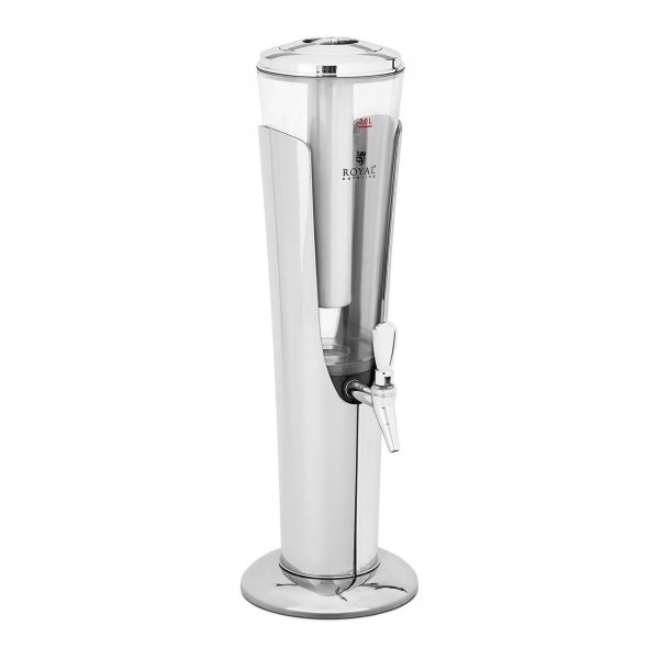 Dyspenser do soków - 3 l - system chłodzenia - na szklanki do 198 mm - z oświetleniem LED ROYAL CATERING 10012739 RCSD-4