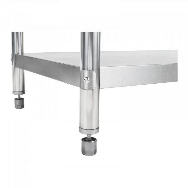 Stół roboczy - stal nierdzewna - 200 x 60 cm - 160 kg - rant ROYAL CATERING 10011400  RCWT-200X60EB