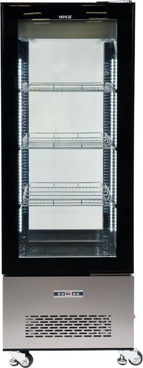 WITRYNA CHŁODNICZA 400L 65x65x190 CZARNA YATO YG-05068 YG-05068