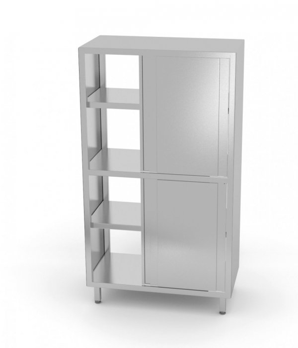 Szafa przelotowa z przegrodą i drzwiami suwanymi 900 x 600 x 1800 mm POLGAST 303096 303096