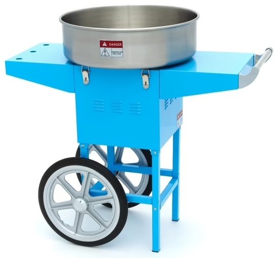 Maszyna do Waty Cukrowej na wózku Misa 52cm Niebieska 1,1kW MAXIMA 09506003 8720783966219