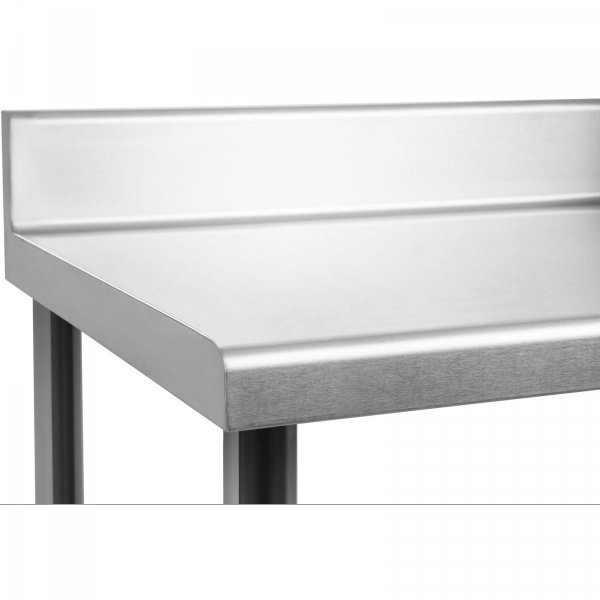 Stół roboczy - 180 x 60 cm - stal nierdzewna - rant ROYAL CATERING 10010499 RCAT-180/60-S