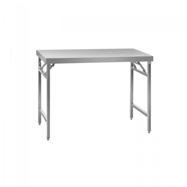 Składany stół roboczy - 60 x 120 cm - stal nierdzewna ROYAL CATERING 10010738 RCAT-120K