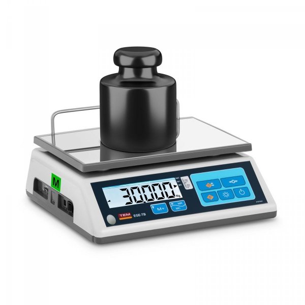 Waga sklepowa - 30 kg / 10 g - 23 x 30 cm - legalizacja TEM 10200020 TTB030D-O-B1