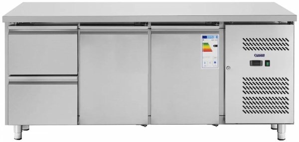  Stół chłodniczy - 417 l - 2 x GN 1/2 + 2 komory - 179 x 70 cm - Royal Catering 10013232 RCS-417D