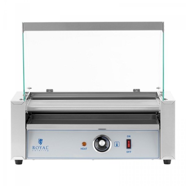 Grill rolkowy z osłoną 5 rolek stal nierdzewna ROYAL CATERING 10012159 RC-HTR5WC