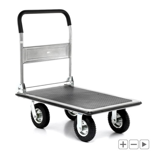 Wózek platformowy - do 300 kg - składany MSW 10061350 MSW-PW-300