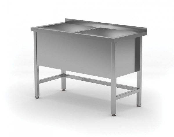 Stół z basenem dwukomorowym - wysokość komory h = 400 mm 1400 x 600 x 850/400 mm POLGAST 206146/4 206146/4